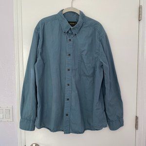 Eddie Bauer Men's XL Twill Shirt - Dusty Blue - Nice mid-weight for autumn